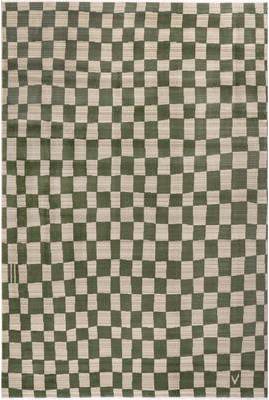 Rugs Usa Rasali Checkered Box 10' x 13' Rug Green