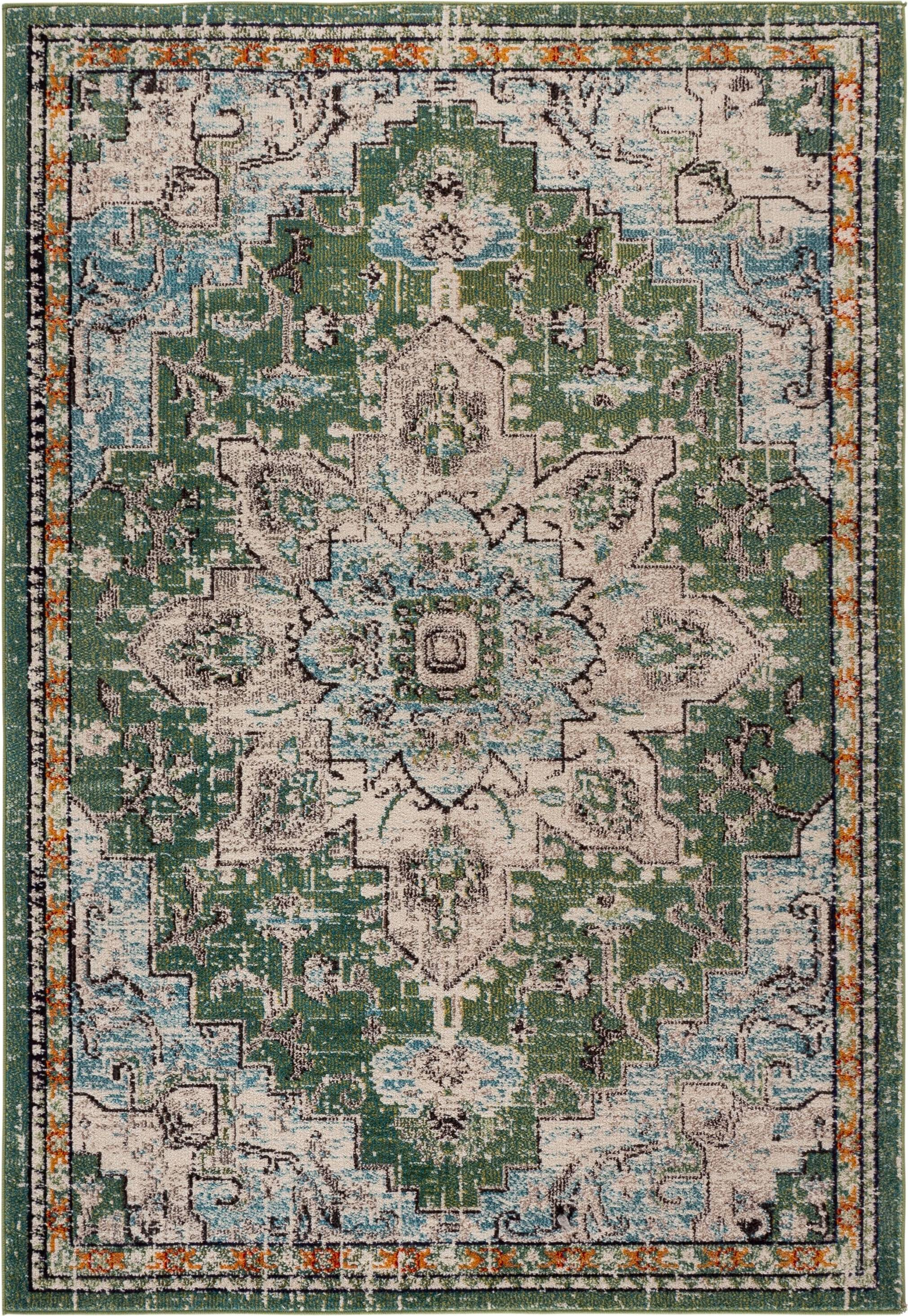 Safavieh Madison Sage Blue Transitional Medium Rectangle Rug 6ft x 9ft
