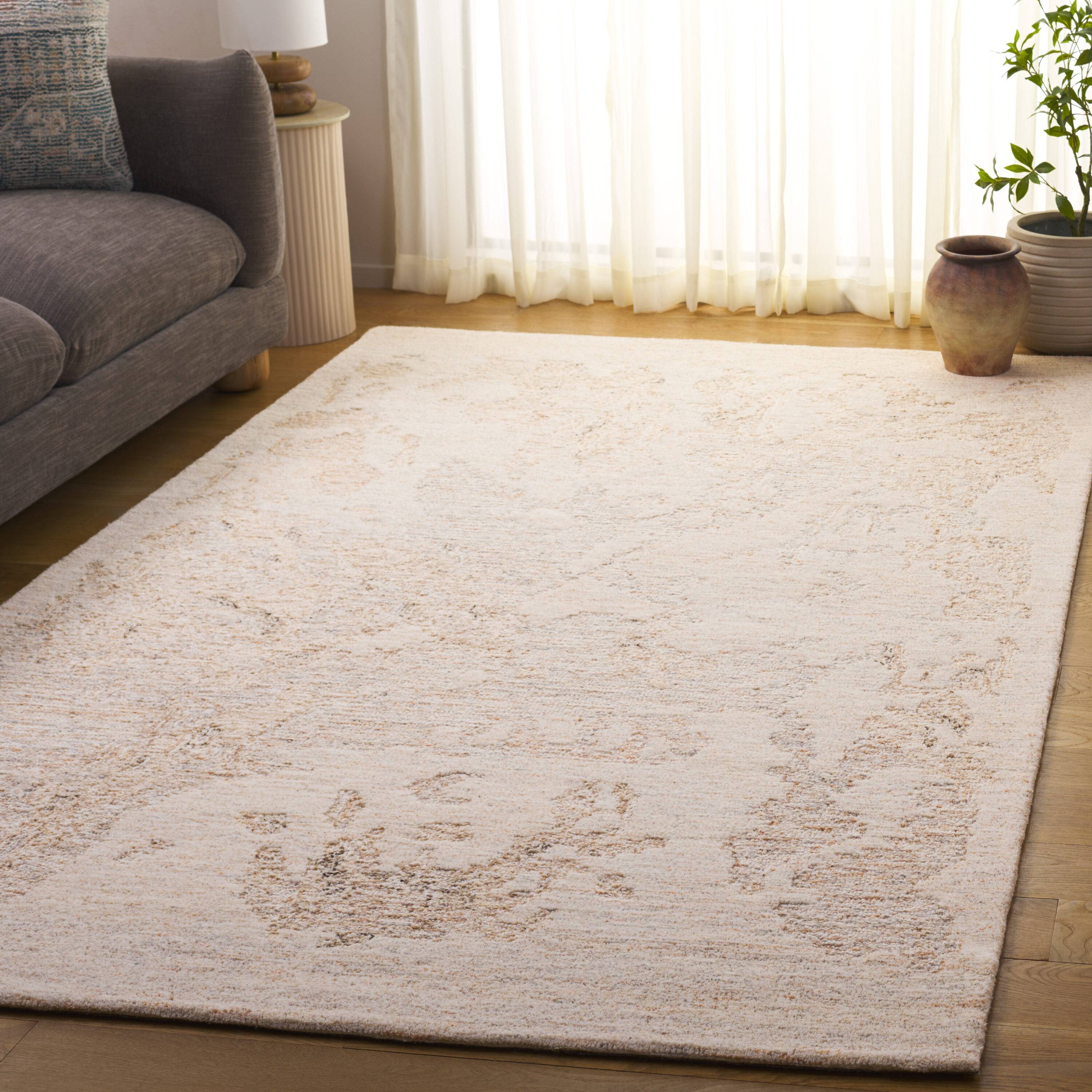 Safavieh Ebony 233 Rust Transitional Medium Rectangle Rug 5 x 8 Beige