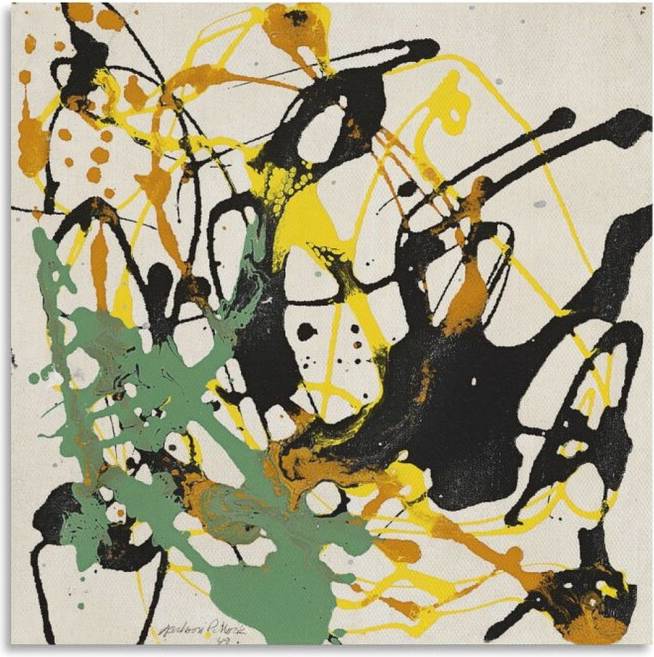 Jackson Pollock Abstract Print Poster 20x20 Inch