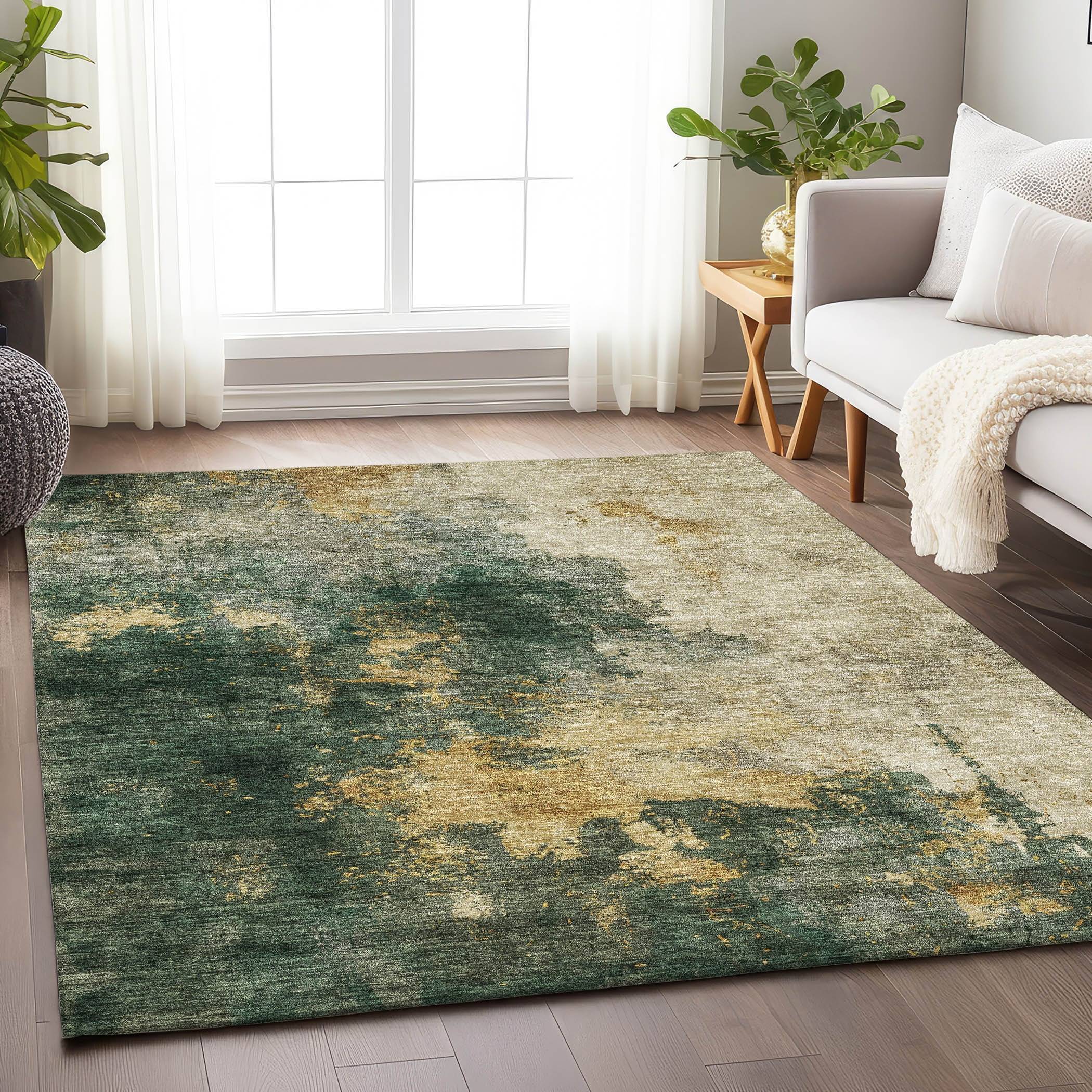 Addison Rugs Chantille ACN1072FE 8 x 10 ft Polyester Fern Rectangular Geometric Machine Green