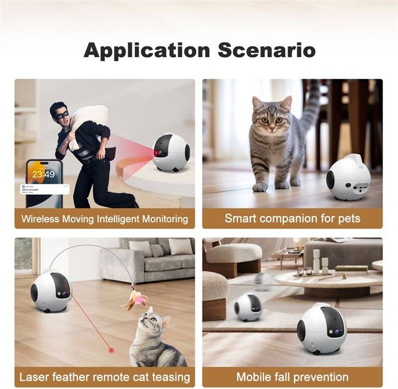 Battery operated security cameras 4MP Mobile Intelligent Robot Camera