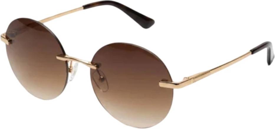 Grace Gold Rimless Sunglasses 2 Plus - Brun