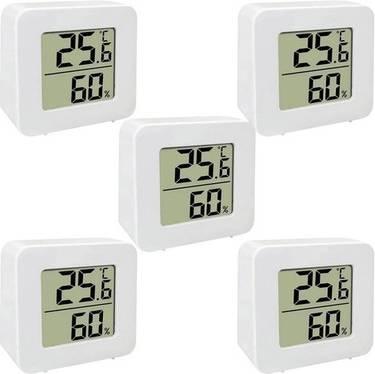 Sodial Digital Lcd Display Temperature Humidity Meter Sensor 5 Pack