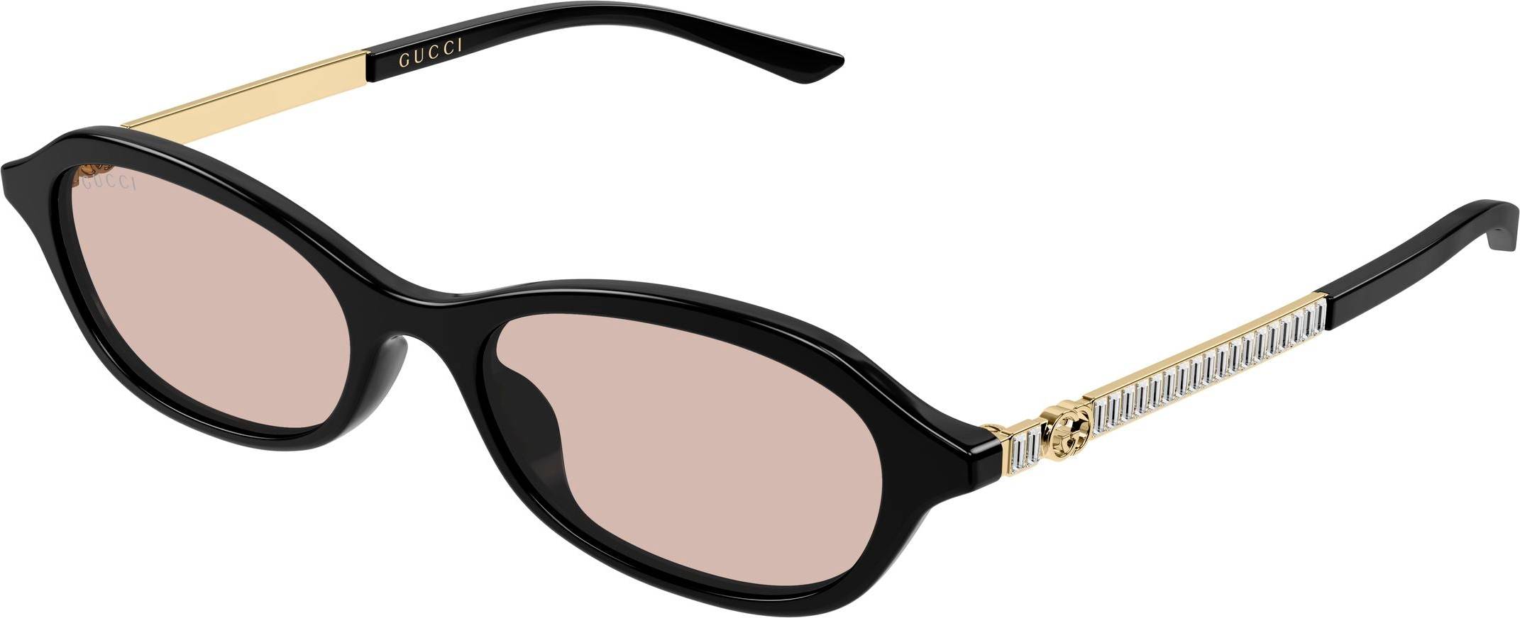 Gucci GG2212S Solbriller Acetat Sort Rosa Rund