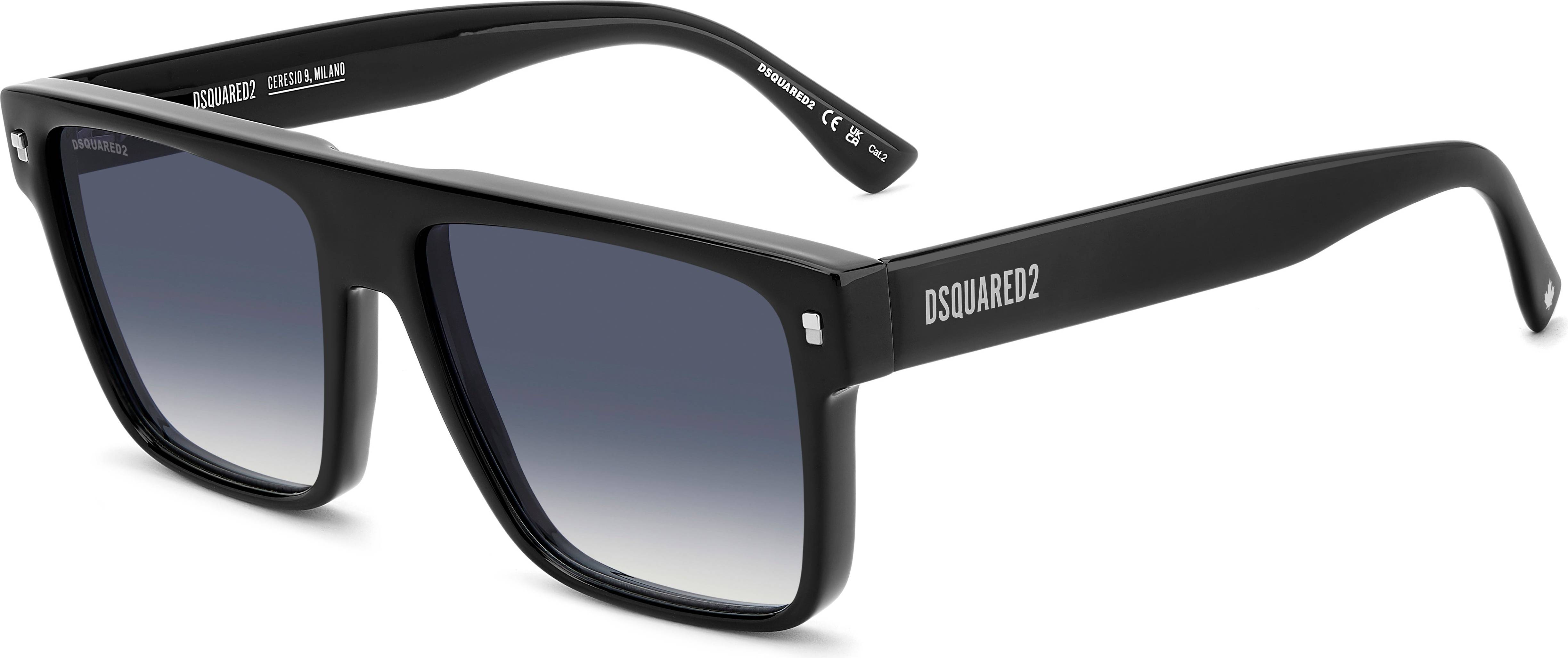 DSquared2 Rektangulære Gradient Bold Solbriller - Sort