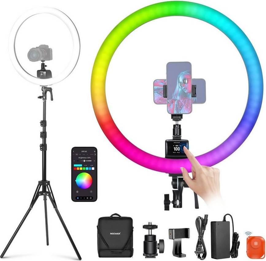 Neewer SRP18C RGB App Control Ring Light Kit
