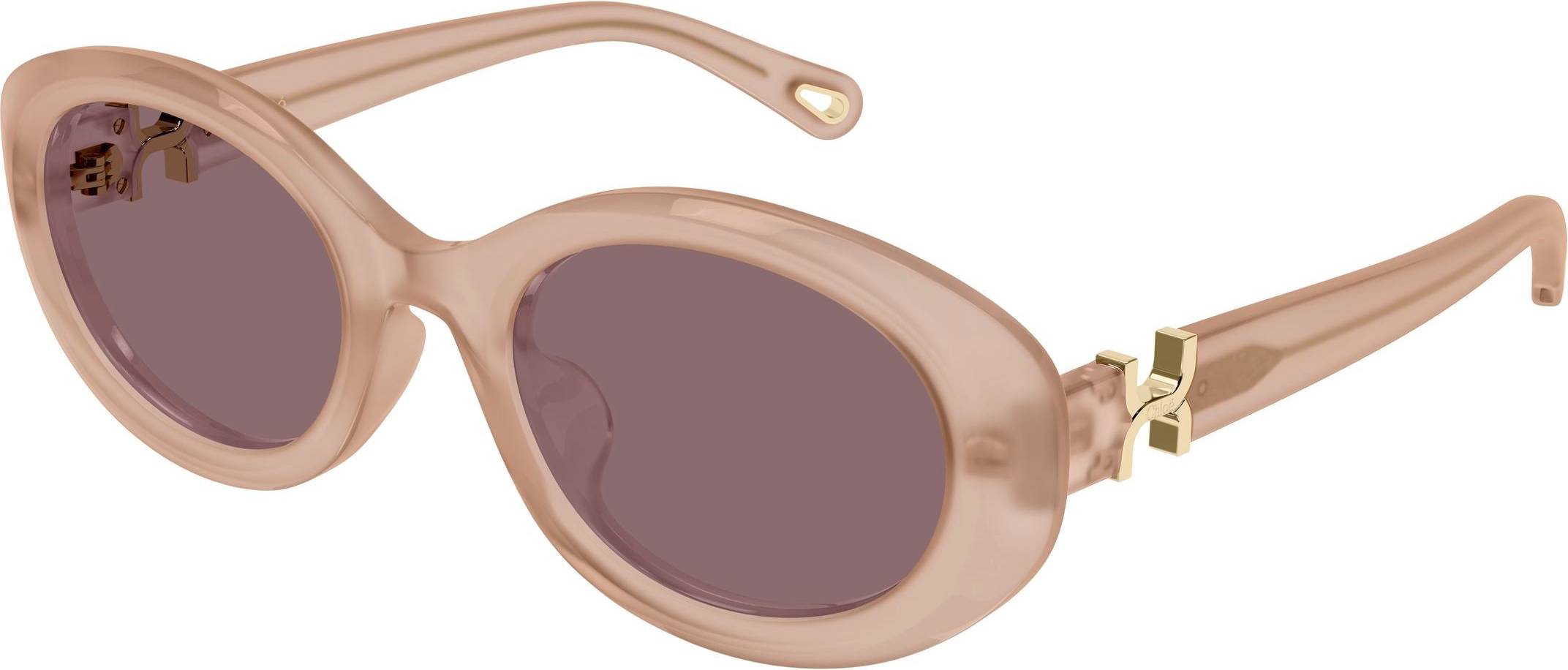 Chloé CH0323SK Runde Acetat-Solbriller - Rosa/Violet