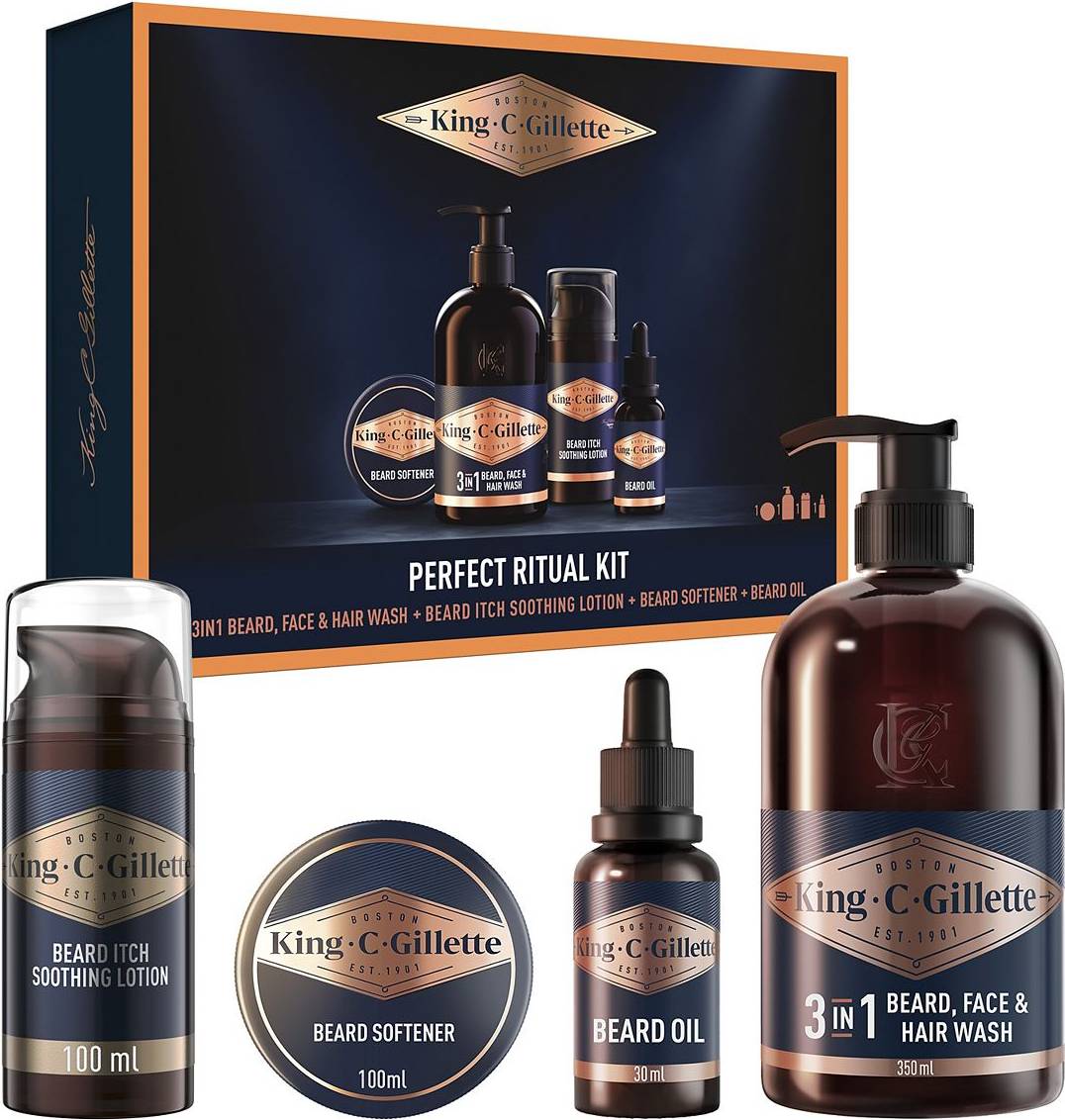 King c gillette Gillette King C Men's Perfect Ritual Kit