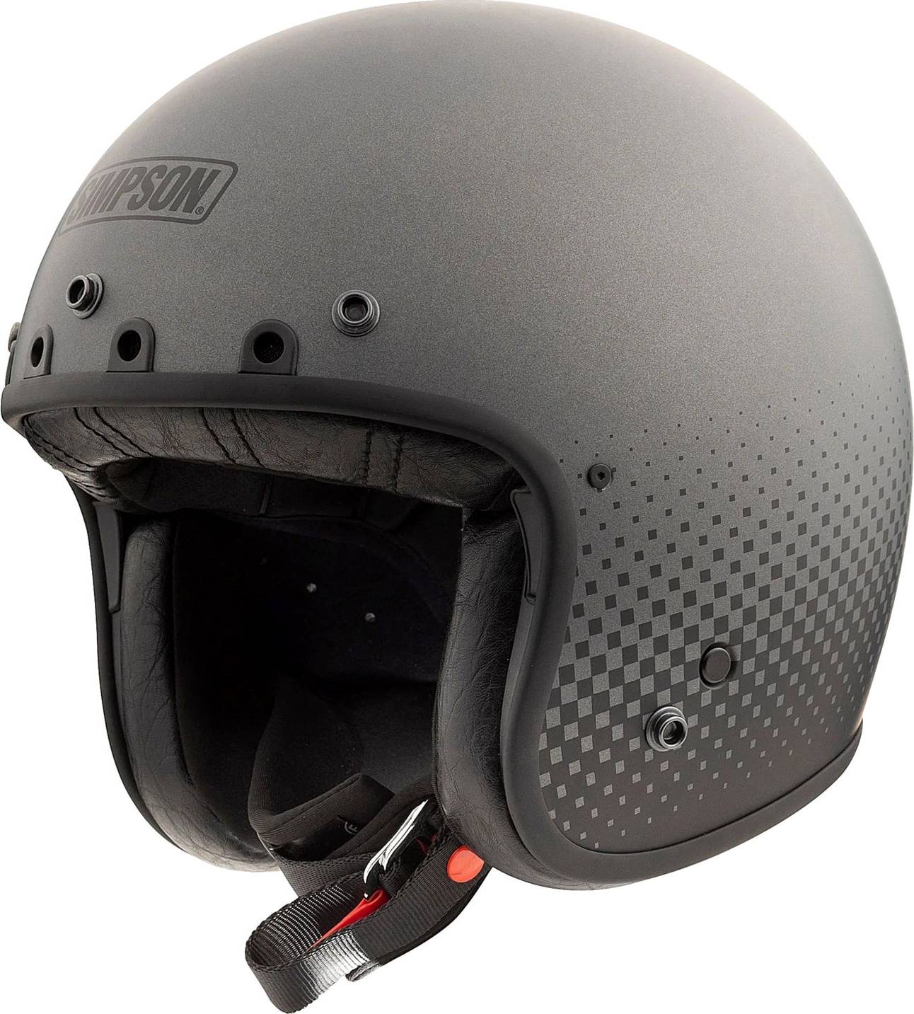 Simpson Chopper Raster Open Face Helmet - Grey/Black