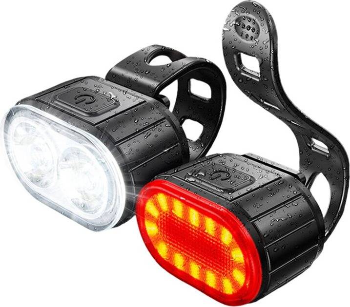 Torribaly USB Rechargeable Bicycle Front Rear Light Set