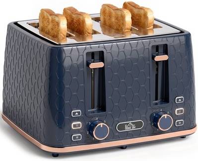 Homcom Toaster With 4 Slot 7 Levels