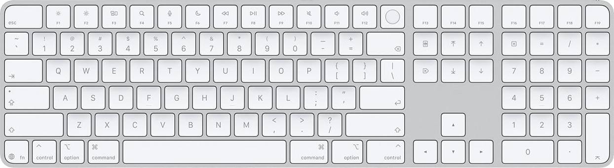 Apple magic keyboard white Apple Magic Keyboard with Touch ID Numeric Keypad MJM64LL A