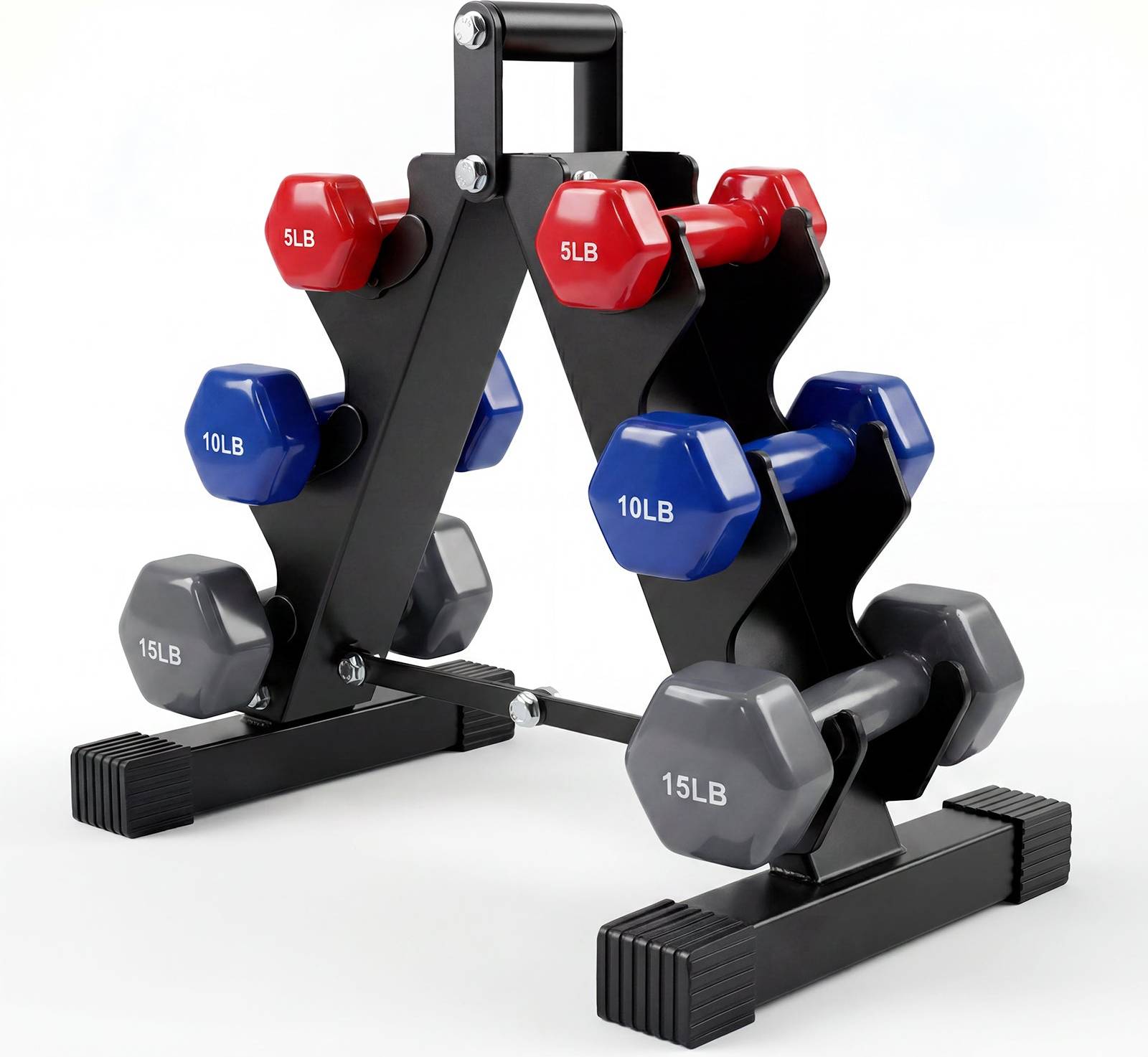 Weight set with rack Garvee 60 lb Dumbbell Set with Rack