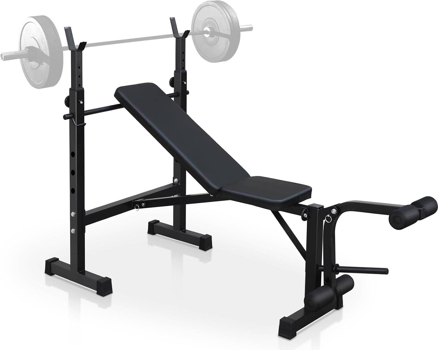 Weight set with bench Gaomon Adjustable Weight Bench Set with Squat Rack