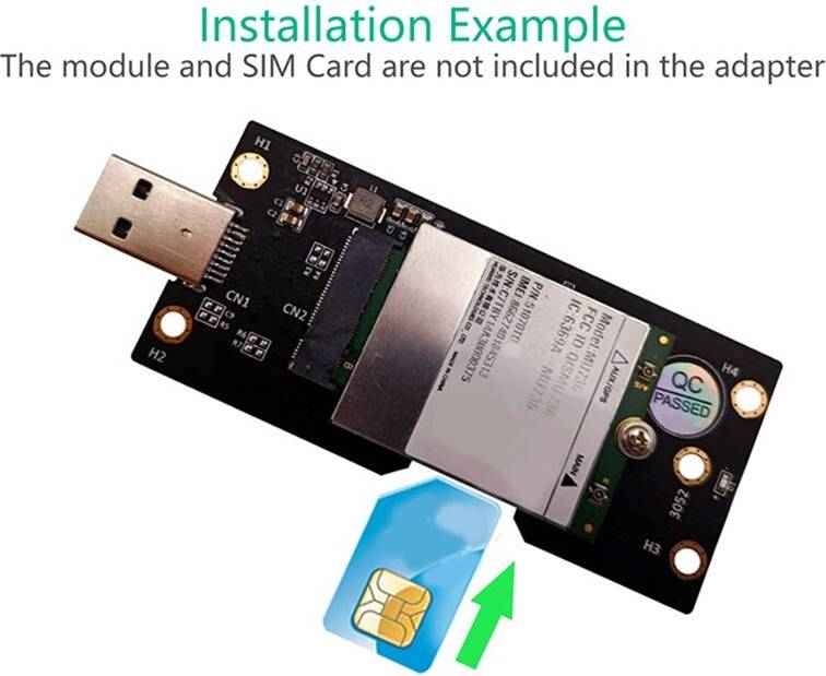Exogio Module To SIM USB 3.0 Card Slot Adapter
