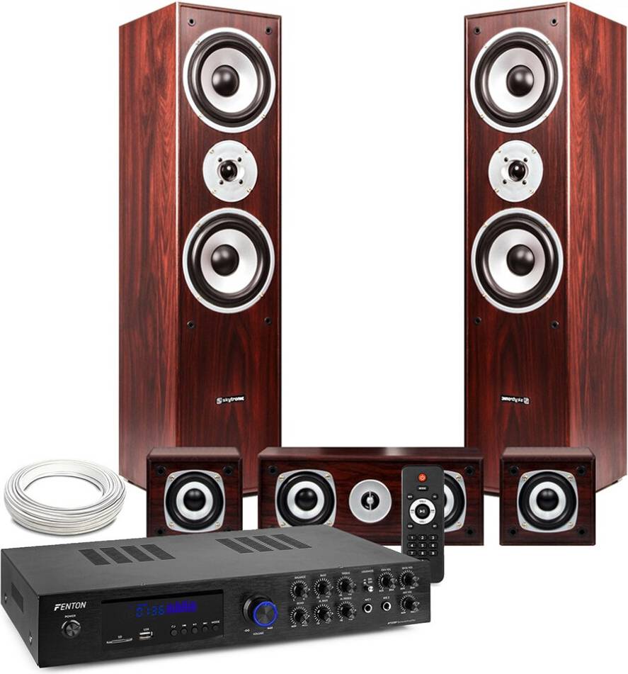Fenton HF5W Walnut 5.0 Surround Sound System