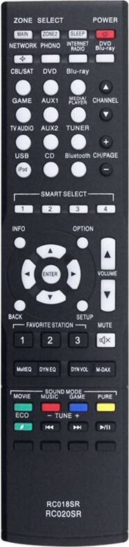 Typecat RC020SR Remote Control for Receiver Stereo