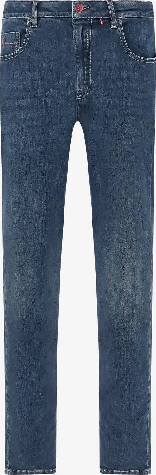 Red Rivet 5 Pockets Jeans Blue