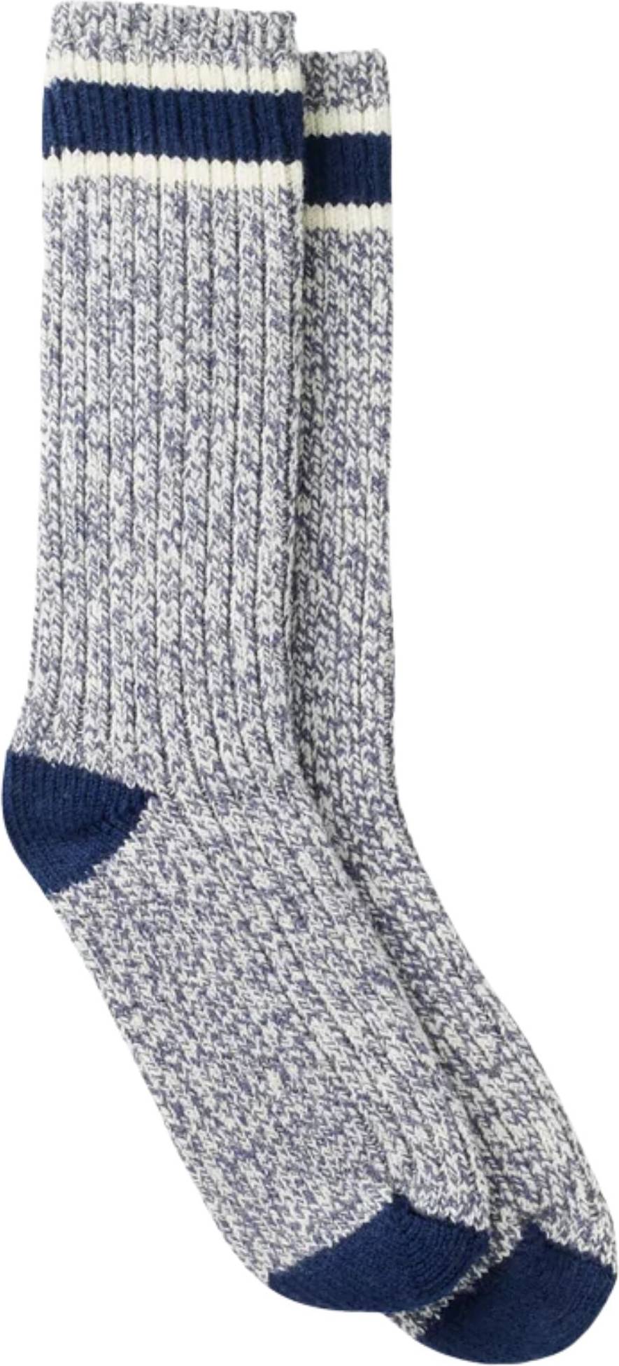 Red Wing Striped Wool Ragg Crew Sock - Navy/Slate