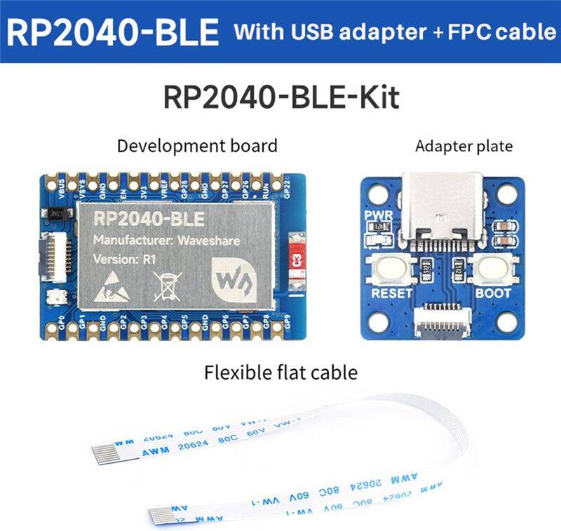 Waveshare RP2040-BLE Microcontroller Development Board Adapter