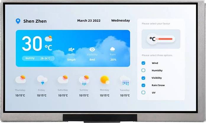 Torribaly ESP32-S3 7 Inch Display Development Board