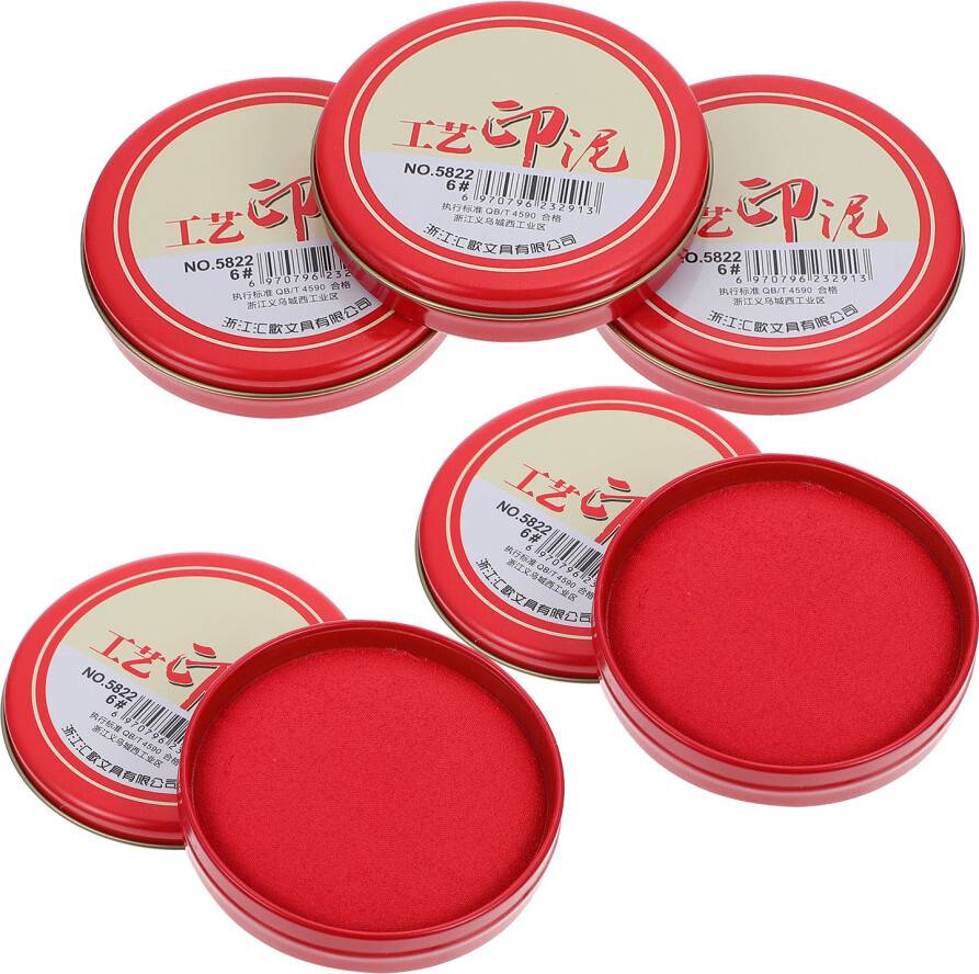 Boxes for shipping Solustre 5Pcs Ink Pads For Office In Iron Boxes