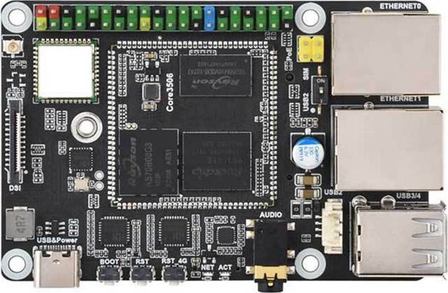 Melitt Lyra Pi A RK3506 Linux Board 4GB Module