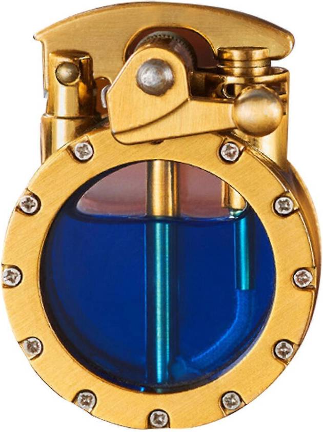 Kikidex Retro Transparent Refillable Lighter with Rocker Arm