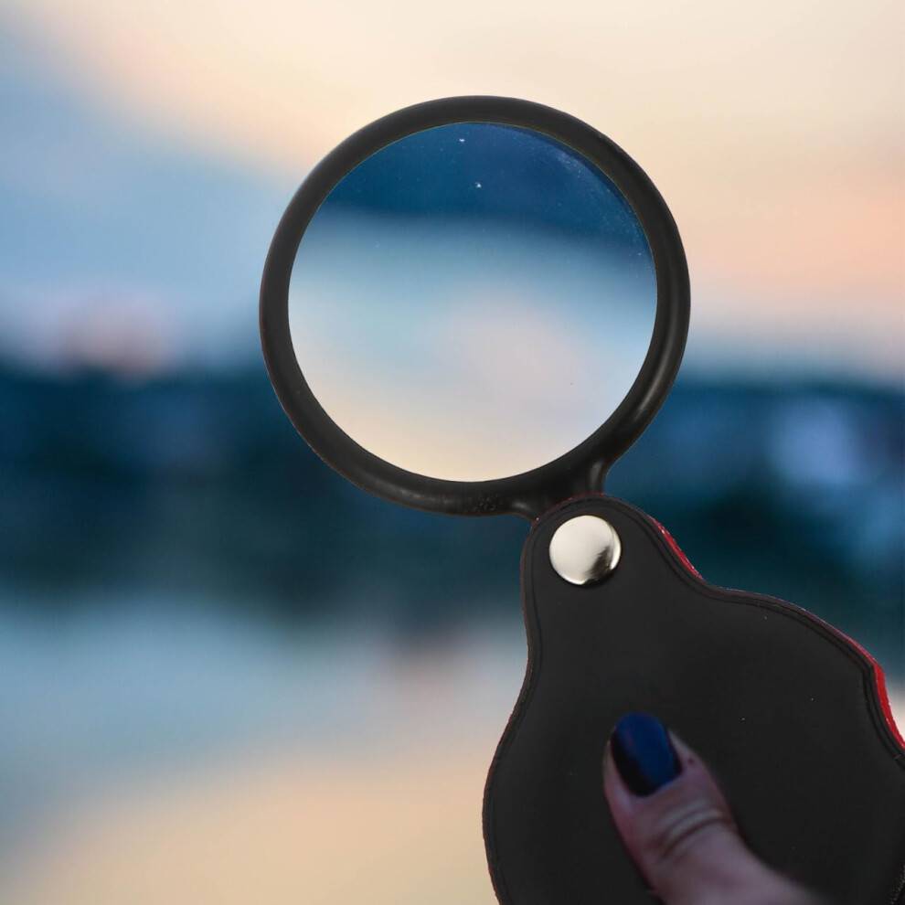 HKHBJS Mini 50mm Foldable Handheld Magnifier Set