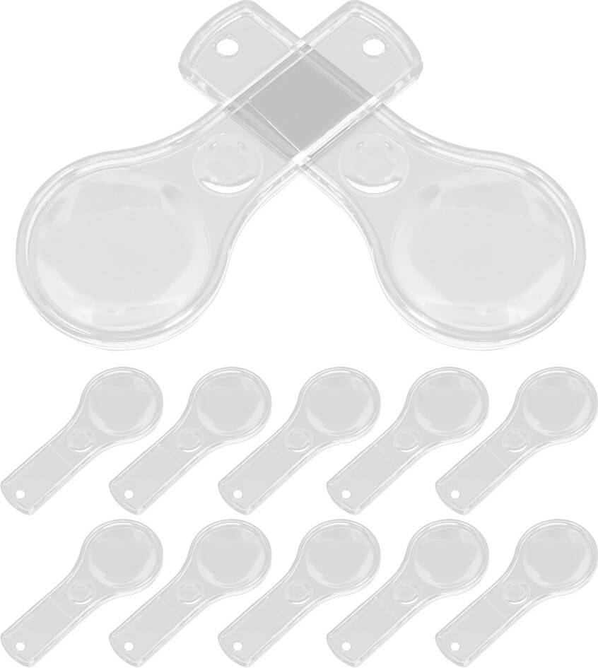 Supvox 36Pcs Compact Transparent Magnifying Glass
