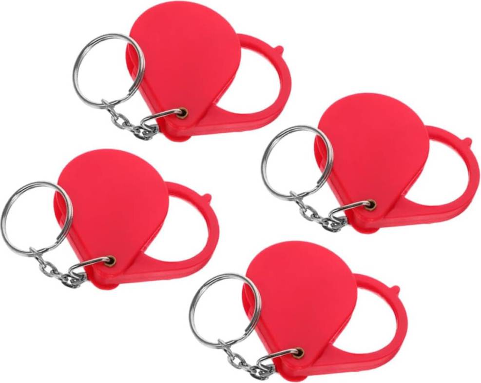 HKHBJS 4pcs Mini Magnifier Keychain