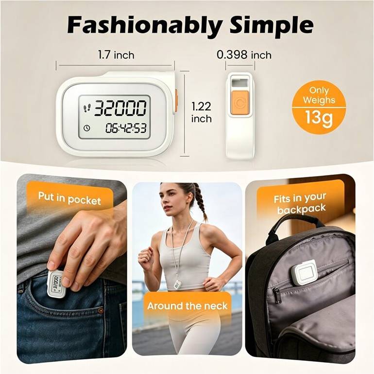 3D Digital Pedometer Step Counter