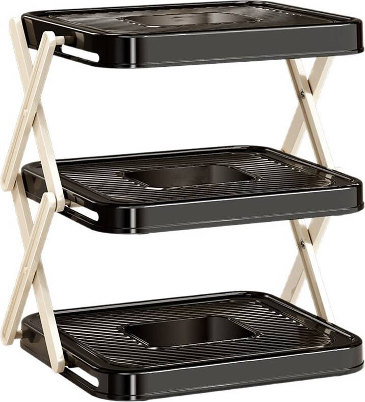 Kitchen shelves and racks Multi Layer Stackable Plastic Kitchen Shelves
