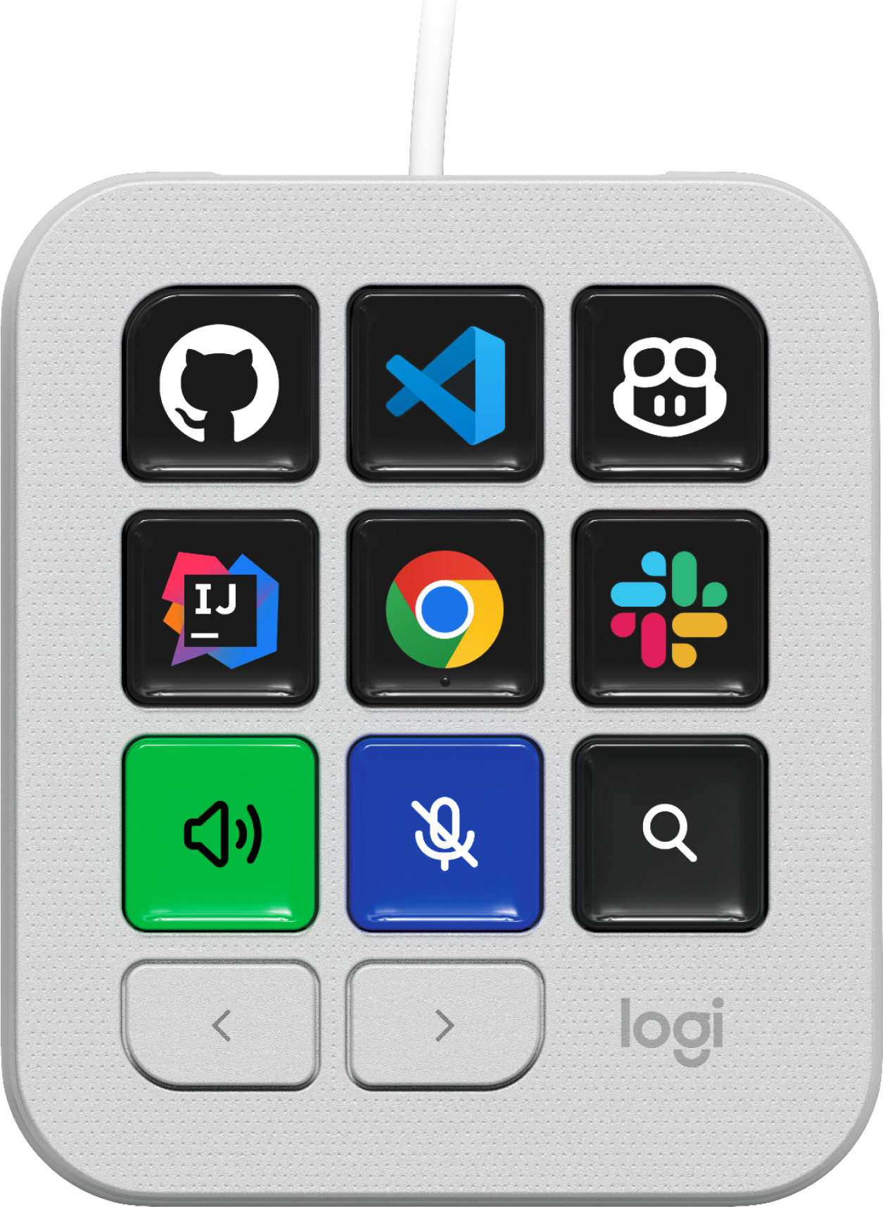 Logitech MX Creative Console Keypad - Pale Grey
