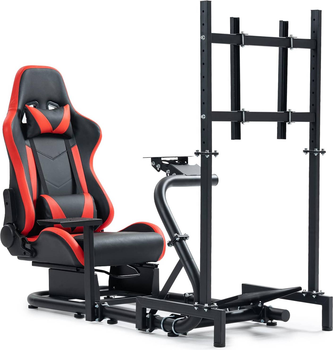 Racing simulator seat Dardoo Racing Simulator Cockpit with Display Mount - Black/Red