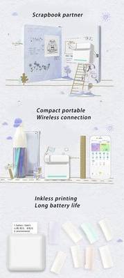 Mini printer Mini Printer Portable Bluetooth Inkless