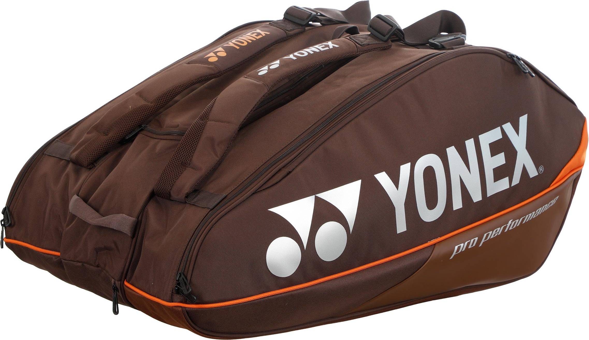Yonex Pro Racquet Bag for 12 Rackets - Brown