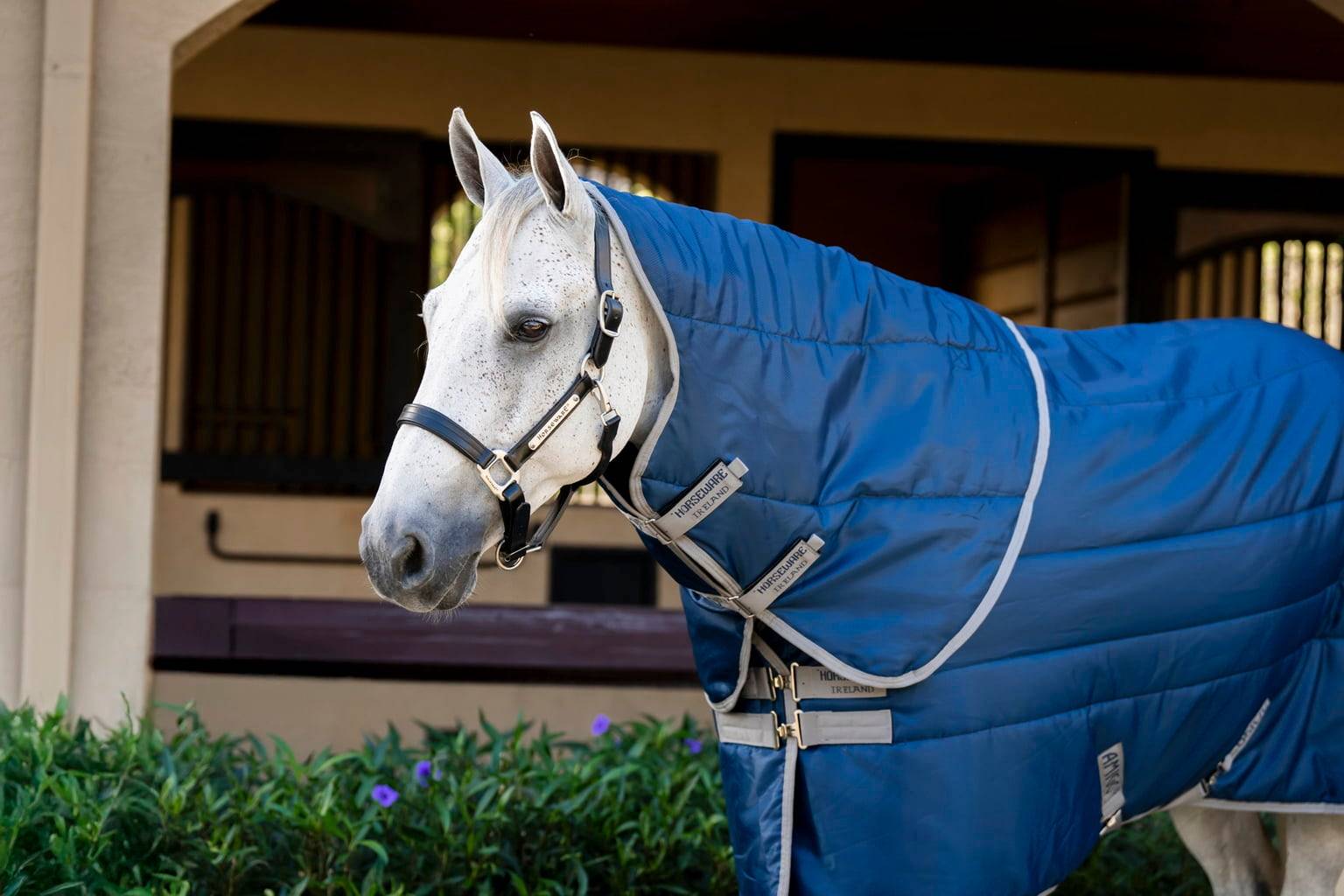 Horseware insulator Horseware Ripstop Insulator Stable Hood - Navy/Titanium Grey