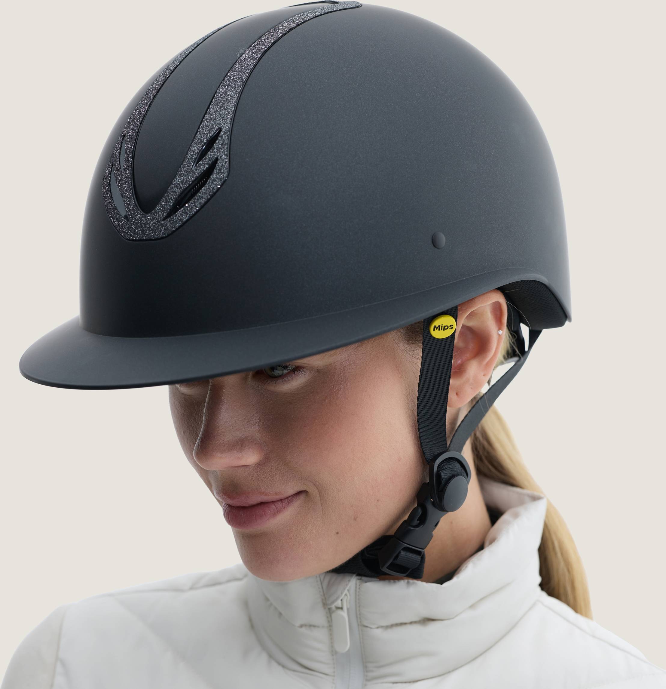 CRW Ovation Solid Sun Mips Ridehjelm - Sort