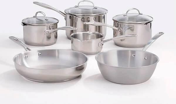 Stellar stainless steel saucepan set Stellar Uncoated Cookware Set Cookware Set 3 Parts
