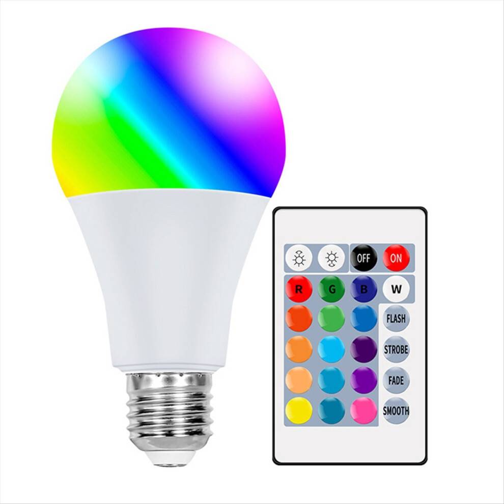 Exogio 16 Color E27 25W RGB LED Light Bulb Remote Control