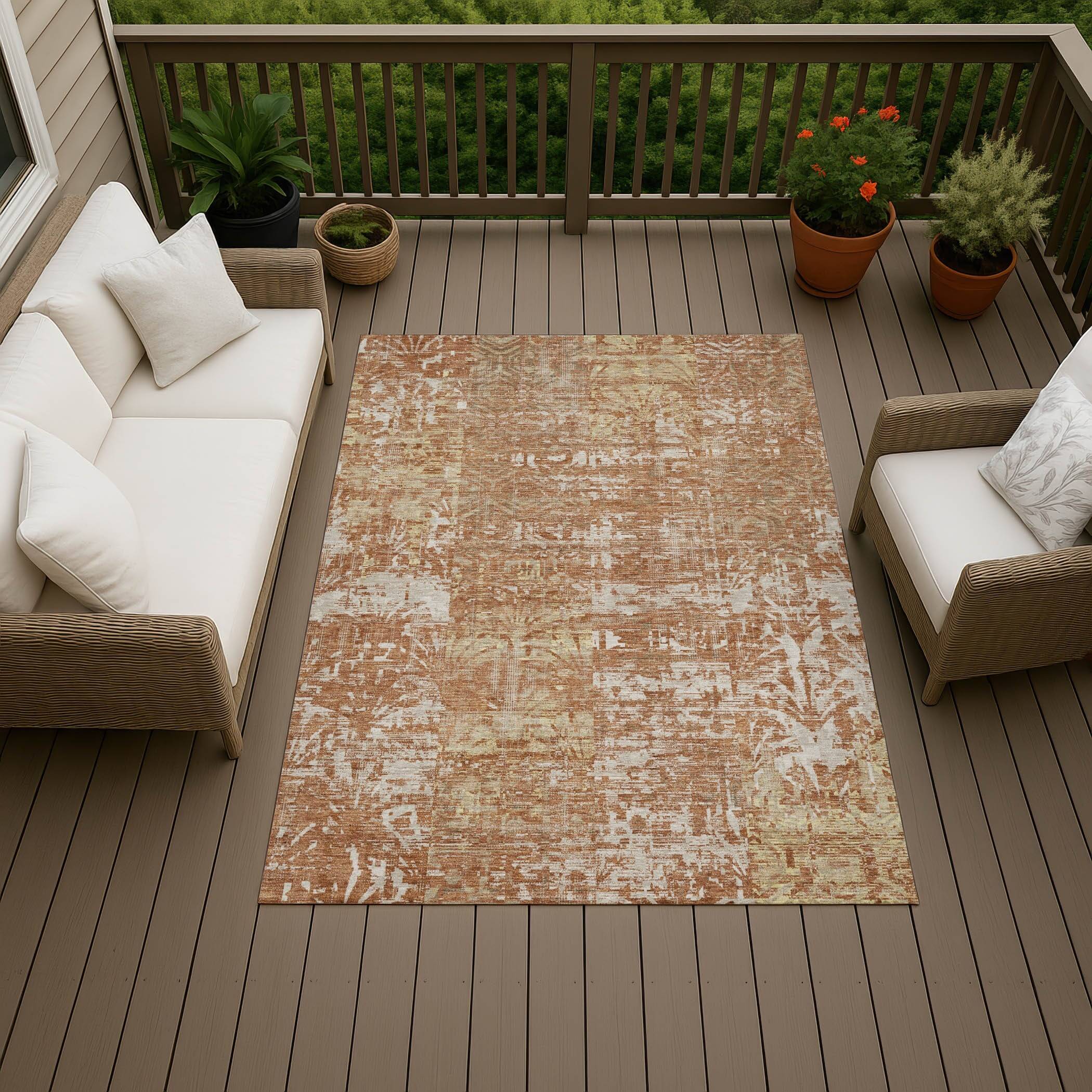 Addison Rugs Indoor Outdoor Contemporary Oxford Chantille Rug Red