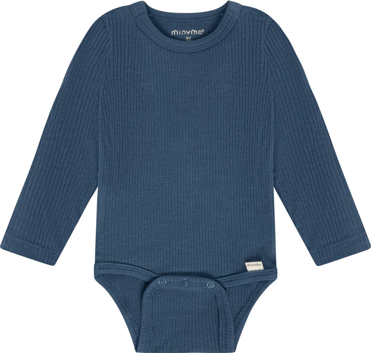 Minymo Body Ls Rib - Midnight Marinblå