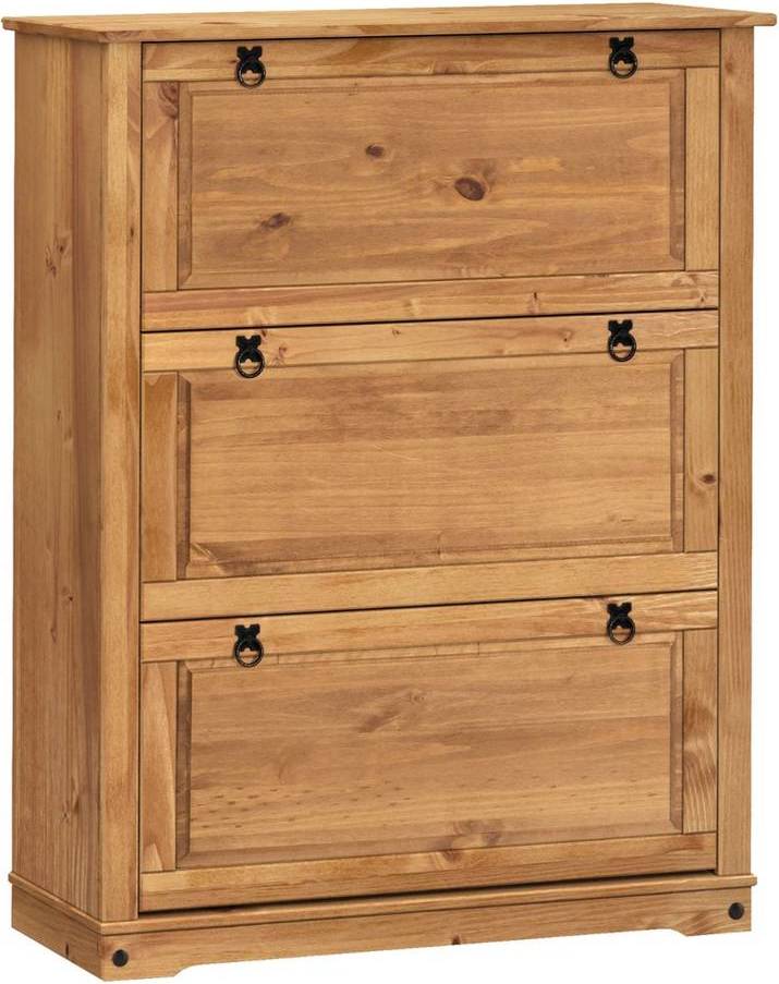 NESTLUNE Shoe Rack Chest 3 Shelf Cupboard Shoe Rack