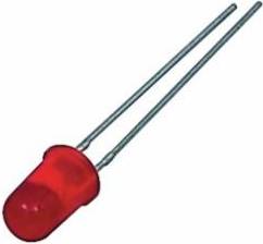 Kingbright 3mm LED Rund Rød Diffus 5mcd 60° LED bånd