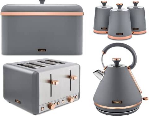 Rose gold kettle Tower RKW Cavaletto Pyramid Kettle Set