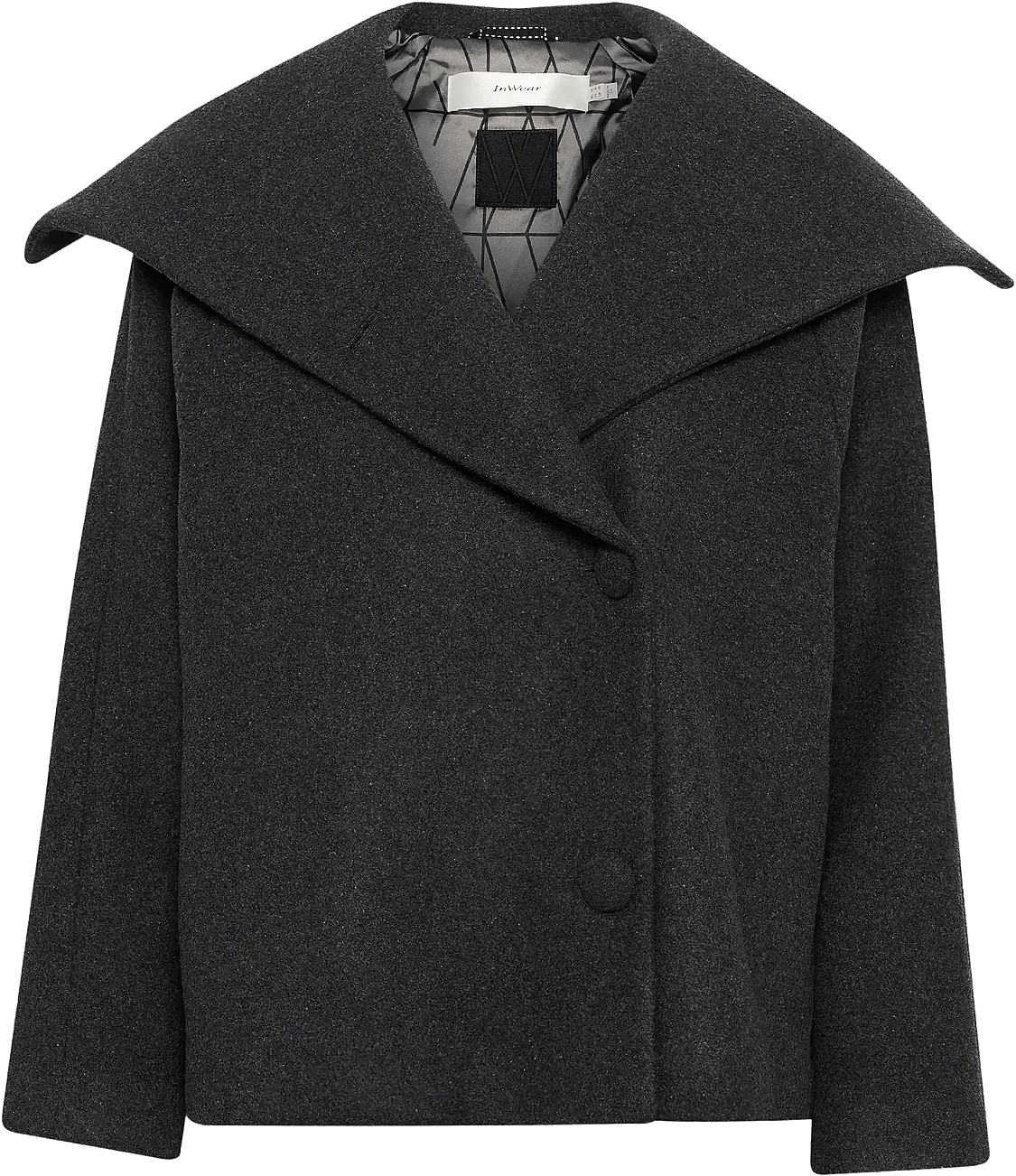InWear Perryiw Short Coat R - Grey