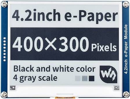 Kepptory 4.2 Inch Raspberry Pi 4 E-Ink Display Module