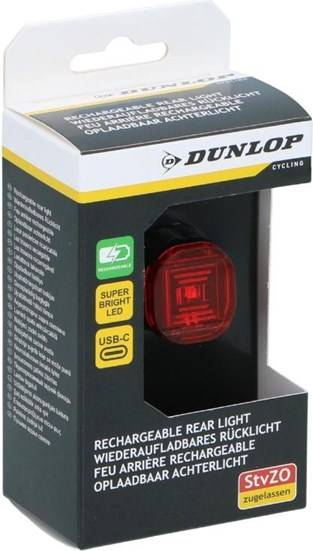 Dunlop USB-C Rechargeable LED Rear Bike Light